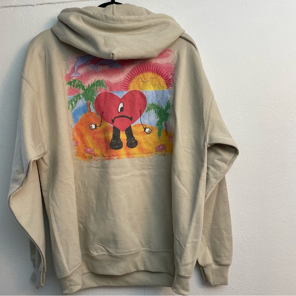 Bad Bunny Sweater Cream Color Hoodie - Picture 6 of 12
